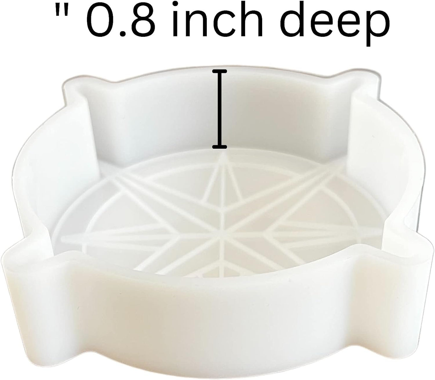 Compass Rose Car Freshie Silicone Mold 3.5 x 3.5 x 0.8” for Men Directions Arrows Scented Aroma Beads Car Candle, Resin, Soap Making Oven Safe Bake up to 450 F Manly Cardinal N, S, E, W