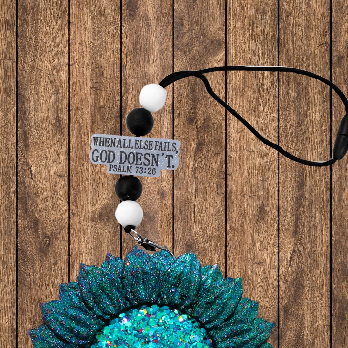 When All Else Fails God Doesn’t Psalms 73:26 Glow in The Dark Silicone Focal Bead 12pk 4x1.2cm Bulk Bible Verse Christian Encouragement Quote for Beadable Pen Keychain Freshie Hanger