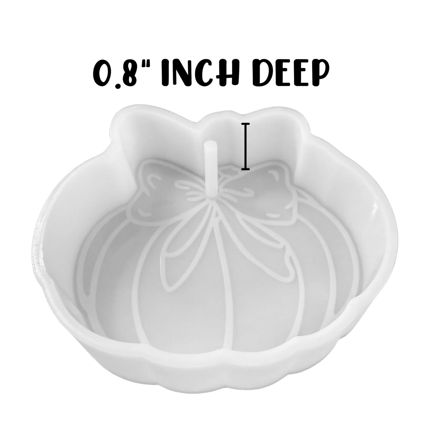 Pumpkin with Bow Silicone Mold Car Freshie 4x3.75” Fall Halloween 90’s Retro Checkered Freshener for Aroma Beads Boo Ghost Harvest