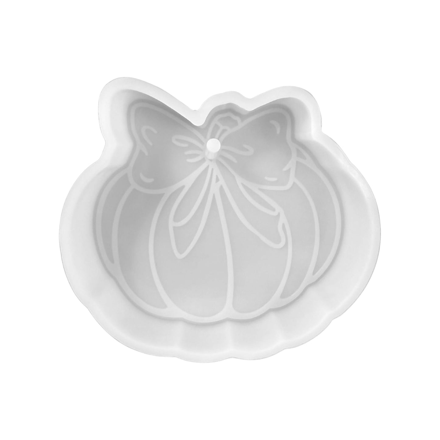 Pumpkin with Bow Silicone Mold Car Freshie 4x3.75” Fall Halloween 90’s Retro Checkered Freshener for Aroma Beads Boo Ghost Harvest