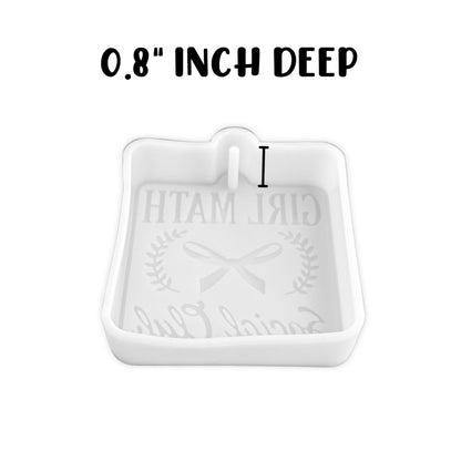 Girl Math Social Club Silicone Freshie Mold 3.5x3.5” Sarcastic Car Freshener Aroma Beads Hot Girl Hit Curbs Funny Humor Quote