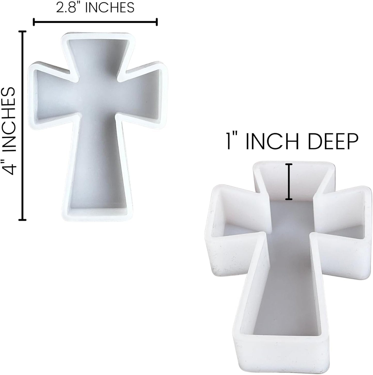 Christian Jesus Religious Car Freshie Silicone Molds | Bulk 4 pk Car Freshener Scented Aroma Bead Oven Safe 450 F He is Risen, Cross, Blessed, I Am Always with You Cardinal