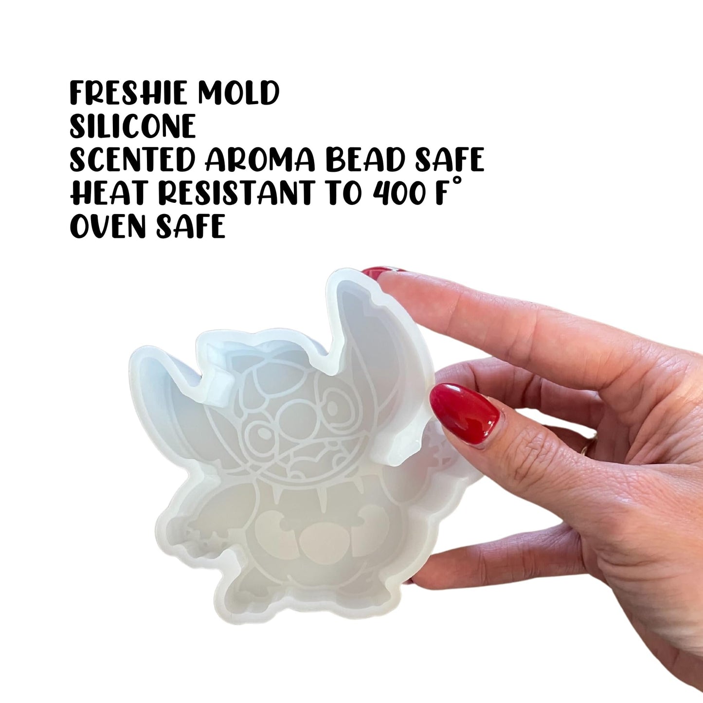 Halloween Blue Character Alien in Pumpkin Silicone Freshie Mold 3.9x4.1x0.8” Koala Hawaiian Spooky Boo Kids Movie Aroma Beads Oven Safe