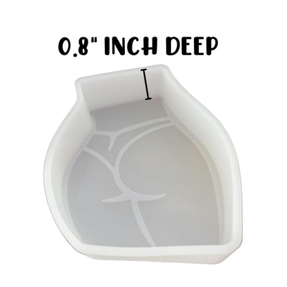 Butt Cheeks Thong Cheeks Silicone Freshie Mold Handprint Car 3.4x4.1x0.8” Aroma Beads Oven Safe Naked Booty Striper Manly for Men Inappropriate Silicone Mold