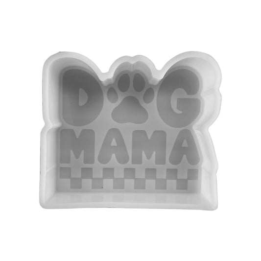 Dog Mama Car Freshie Silicone Mold Pet Tag Mom 4x3.3x0.8” Era Rescue Breeds Animal Lover Scented Aroma Beads Oven Safe