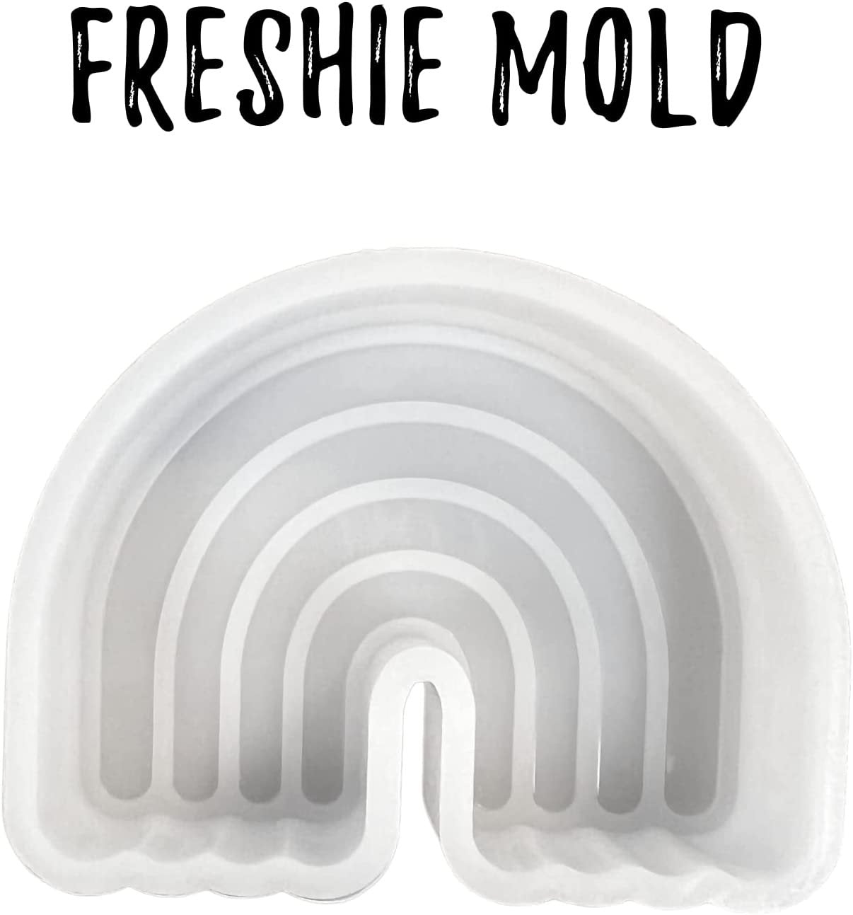 Boho Rainbow Simple Freshie Silicone Mold 2.5x3.75x1” for Scented Aroma Beads Car Candle, Soap, Resin Oven Safe Bake Heat Resistant to 400 F Girl Set