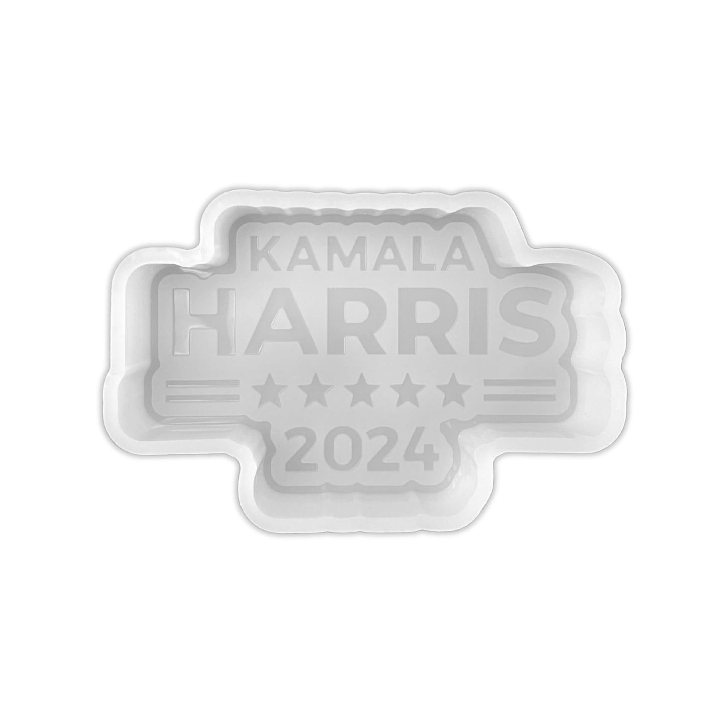 Kamala Harris 2024 Presidential Vote Silicone Freshie Mold 2.75x4.1” Inches Political Democratic Scented Beads Rounds Circle Cutouts