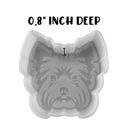 Yorkie Dog Car Freshie Silicone Mold 3.9x3.9x0.8” Dog Breeds Lovers Women Rescue Animal Girl’s Best Friend Dog Mom Momma Pet Tag Oven Safe Aroma