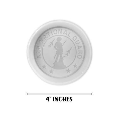Military United States Guard Silicone Freshie Mold 4” Circle 0.8” D Scented Aroma Beads Men’s Patriotic Veteran Soldier American Flag USA