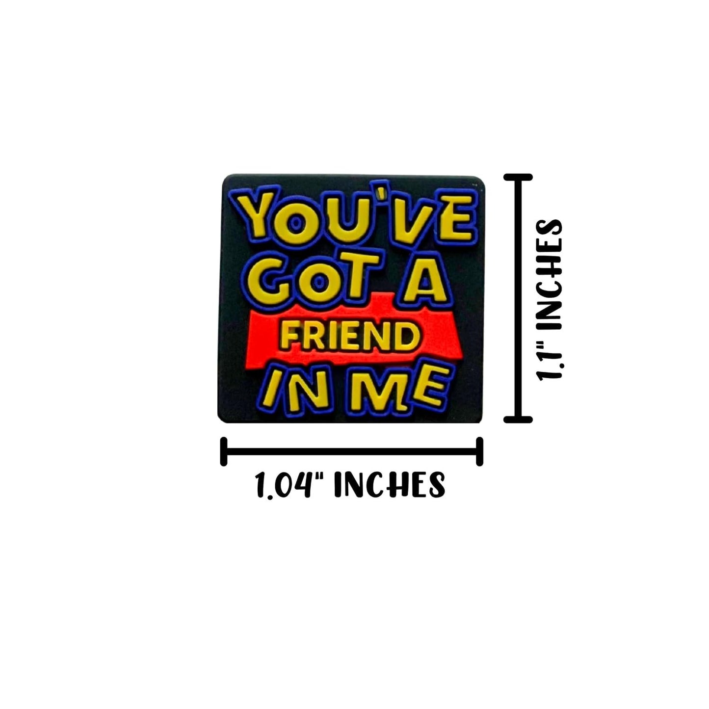 You’ve Got a Friend in Me Silicone Focal Bead 12pk Bulk 1.04x1.1” Character Movie Quote Beadable Pen Keychain Cowboy Story 2 Hole