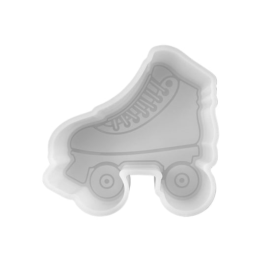 Roller Skates Derby Girl Car Freshie Silicone Mold 4x4x0.8” Skater Sports in Line Skating Rink Retro 70’s Daisy Aroma Air Freshener Epoxy Silicone Mold