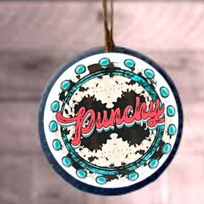 Lashicorn Punchy Freshie Cardstock Cutouts Rounds 2.5” inch | 12 pk Mixed Scented Aroma Beads Bake for Car Freshie Designs Inserts Country Western Cowgirl
