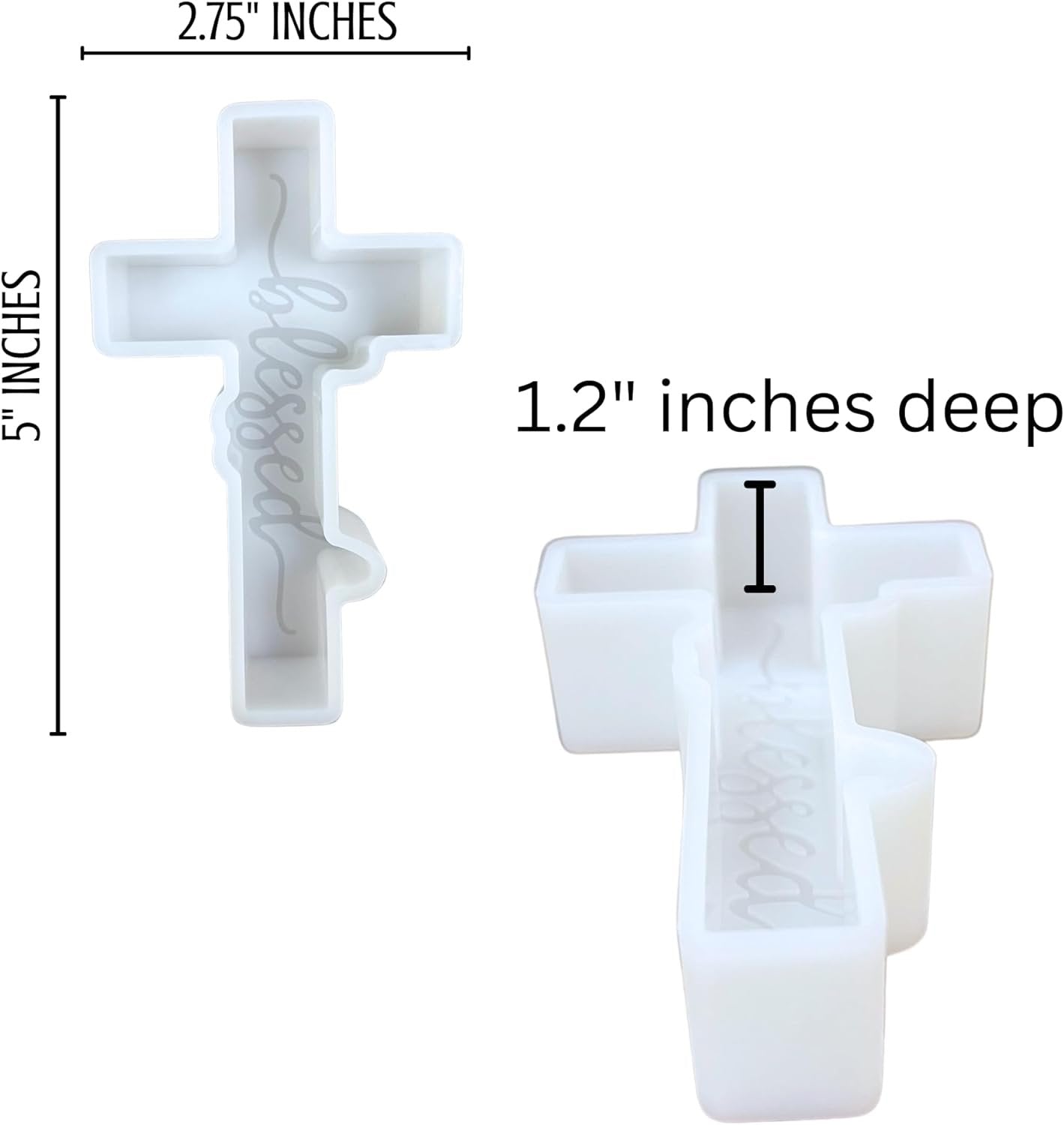 Christian Jesus Religious Car Freshie Silicone Molds | Bulk 4 pk Car Freshener Scented Aroma Bead Oven Safe 450 F He is Risen, Cross, Blessed, I Am Always with You Cardinal