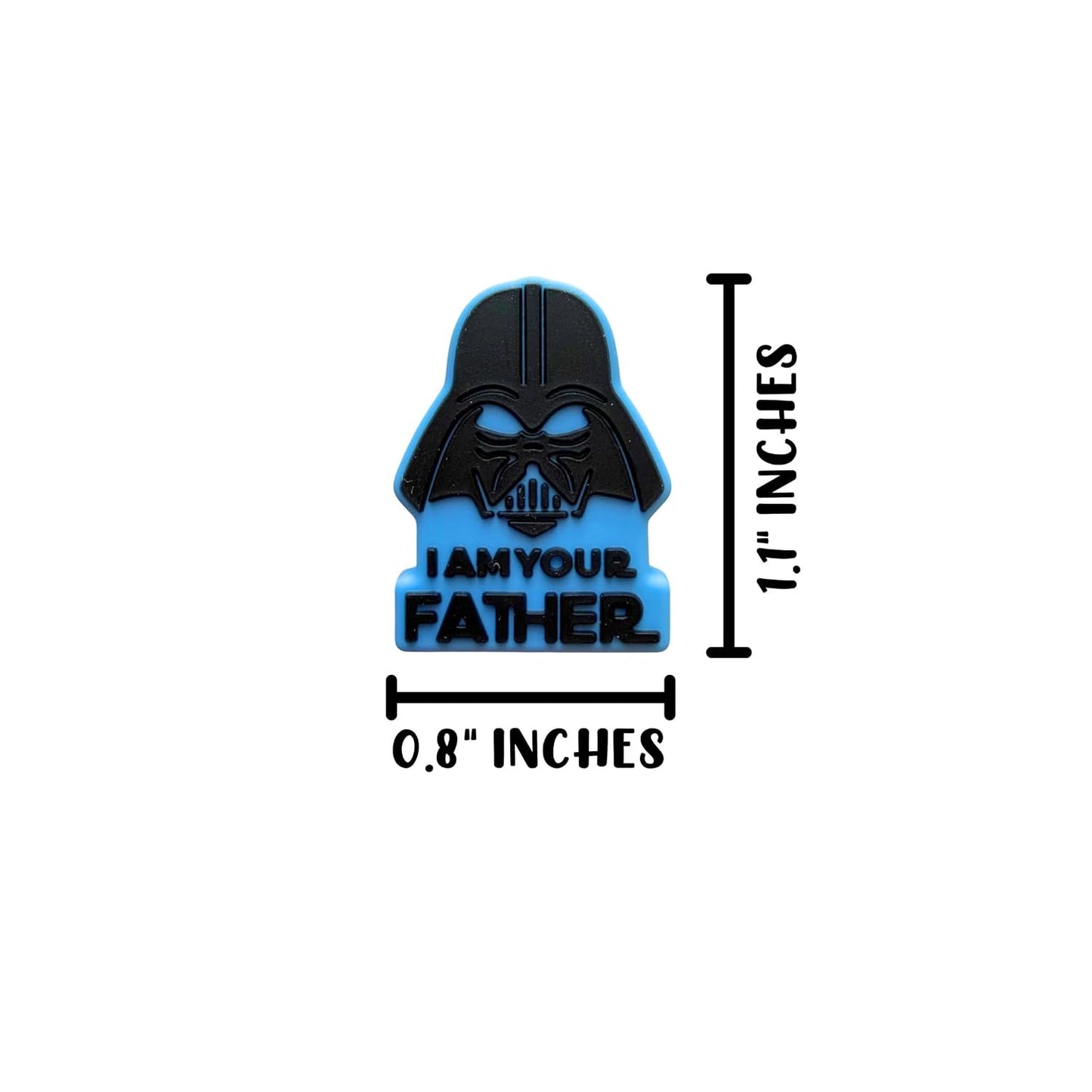 I Am Your Father Silicone Focal Bead 12pk Bulk 1.1x0.8” Character Movie 2 Hole Beadable Pen Keychain Manly Freshie Hanger