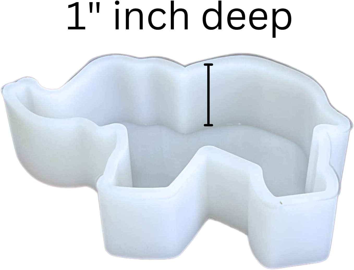 Elephant Freshie Silicone Mold for Scented Aroma Beads Car Candle, Soap Oven Safe to Bake Heat Resistant to 400 F 3.8 x 3.8 x 1” inch