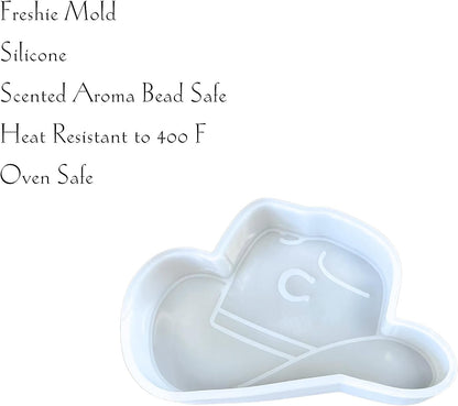 Charlie C Horse Cowboy Hat Silicone Freshie Mold 1 3.2x5x1” Heat Resistant Oven Safe for Scented Aroma Beads Car Candle Shaped Southern Trendy