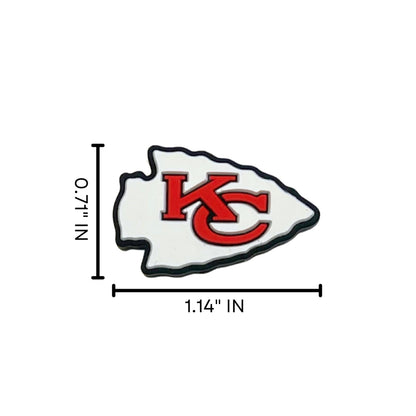 Lashicorn Kansas City Focal Bead Sports Football 12pk 1.14” for Bulk Keychains Silicone Charm Beadable Pens Freshie Hangers Arrowhead Jewelry Assorted Logo