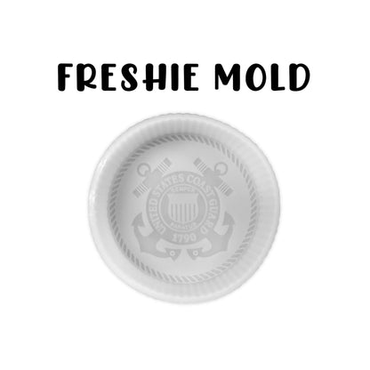 Military United States Branch Silicone Freshie Mold 4” Circle 0.8” D Scented Aroma Beads Men’s Patriotic Guard Soldier American Flag USA