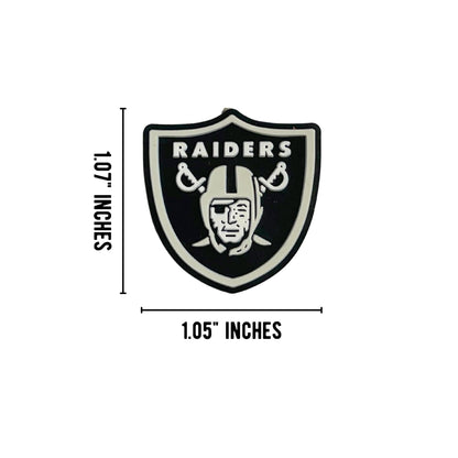 Las Vegas Focal Bead Sports Football 12pk 1.07” for Bulk Keychains Silicone Charm Beadable Pens Freshie Hangers Logo Black and White Game Day