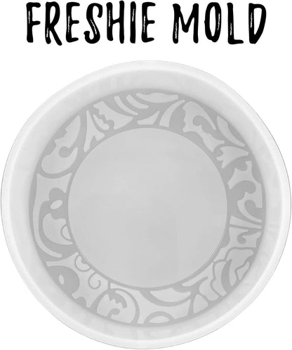 Circle Cardstock Round Decorated Pattern Design Freshie Silicone Mold for Scented Cured Aroma Beads 4” Diameter Southern Leather Pocket Resin, Candle, Soap, Freshie Oven Safe Heat Resistant to 400F