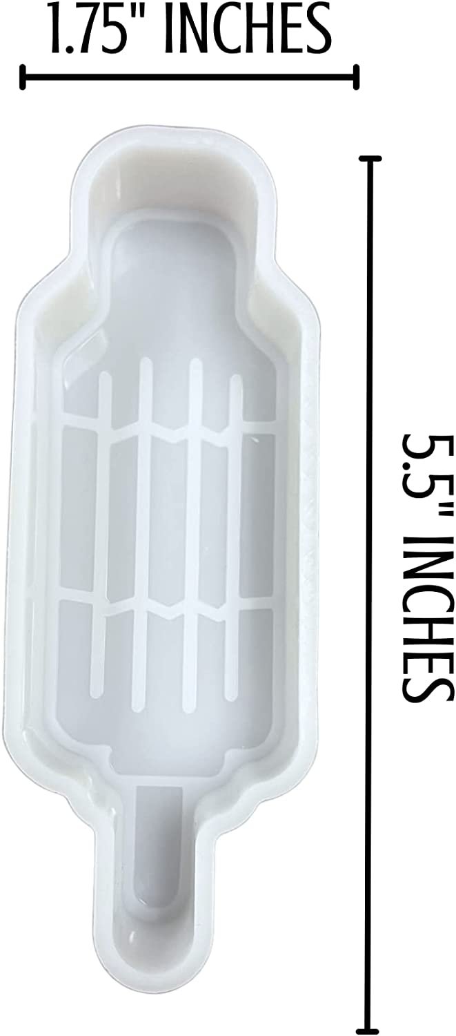 Bomb Pop Car Freshie Silicone Mold American 4th of July Popsicle Red White Blue 5.5x1.5x0.8” inches for Scented Aroma Beads Starter Kit Heat Resistant to 450 F Degrees Oven Bake