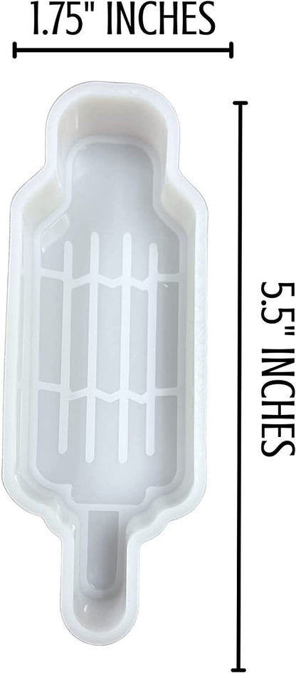 Bomb Pop Car Freshie Silicone Mold American 4th of July Popsicle Red White Blue 5.5x1.5x0.8” inches for Scented Aroma Beads Starter Kit Heat Resistant to 450 F Degrees Oven Bake