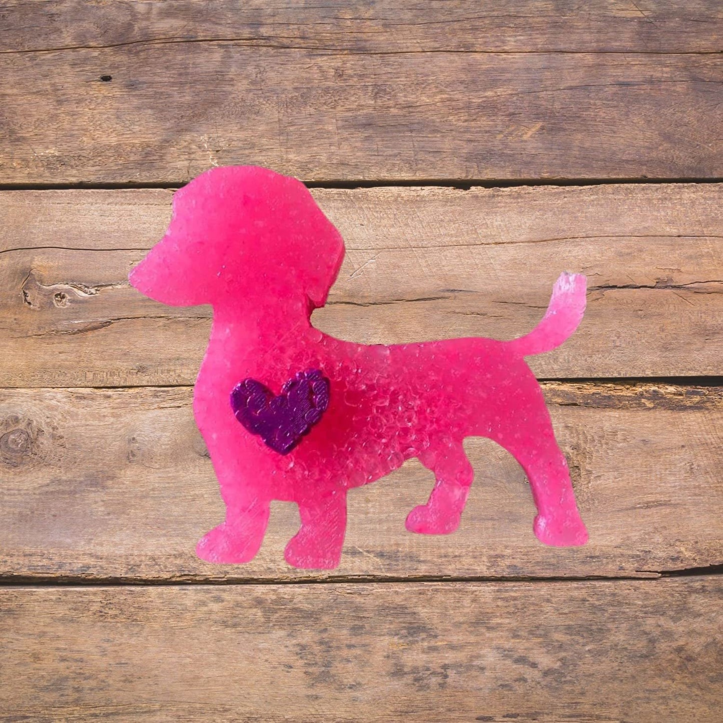 Dachshund Weiner Dog Heart Freshie Silicone Mold for Scented Aroma Beads 3.3” Tall x 3.9” Wide x 0.8” Deep Resin, Car Candle, Soap, Freshie Dog Mama Mom Paw Print Oven Safe Heat Resistant to 400 F