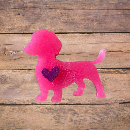 Dachshund Weiner Dog Heart Freshie Silicone Mold for Scented Aroma Beads 3.3” Tall x 3.9” Wide x 0.8” Deep Resin, Car Candle, Soap, Freshie Dog Mama Mom Paw Print Oven Safe Heat Resistant to 400 F