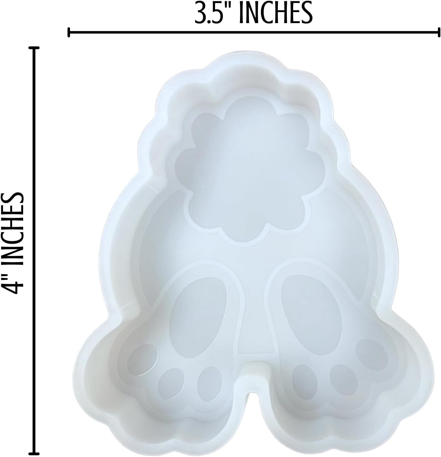 Bunny Tail Butt Easter Car Freshie Silicone Mold 4 x 3.5 x 0.8” inches Easter Bunny Cotton Tail for Scented Aroma Beads Oven Safe Bake up to 450 F Candy, Resin, Bundle Freshie Supplies