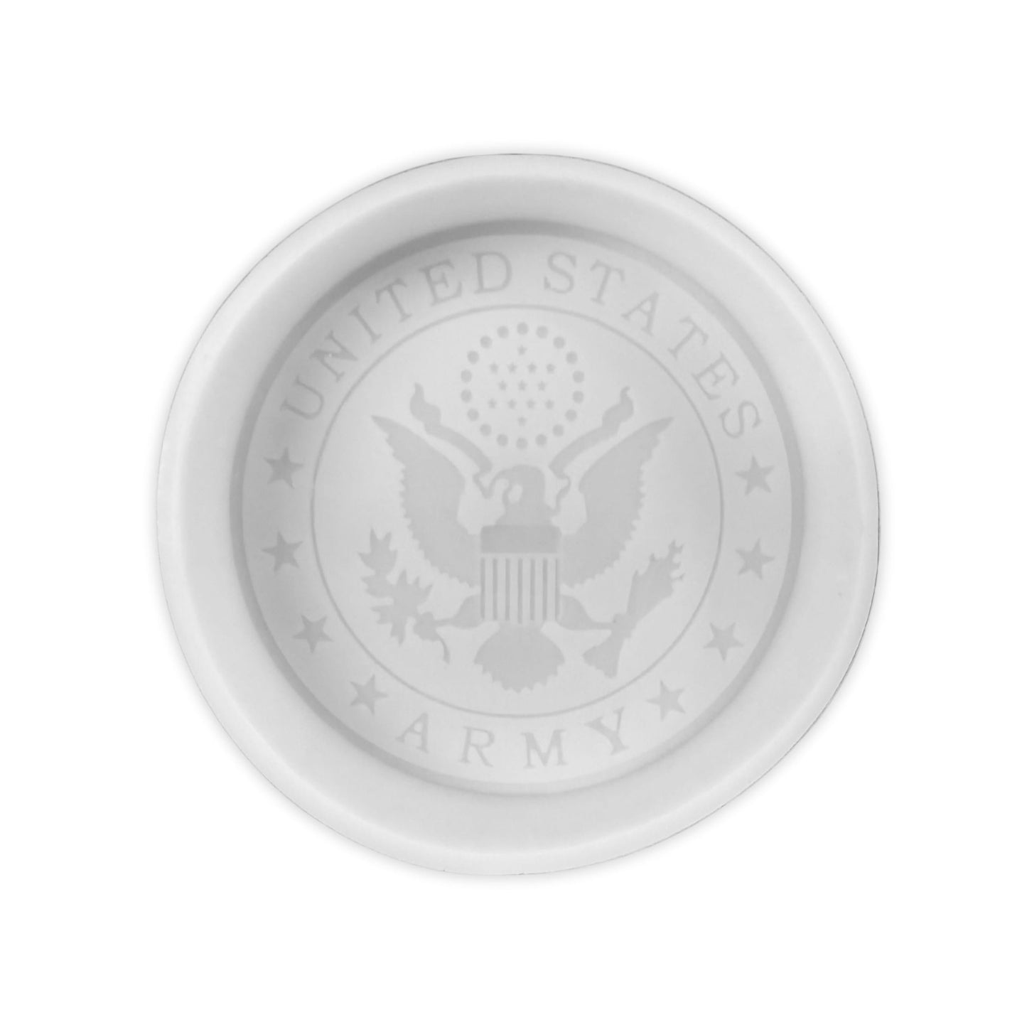 Military Branch United States Silicone Freshie Mold 4” Circle 0.8” D Scented Aroma Beads Men’s Patriotic Armed Forces Soldier American Flag USA