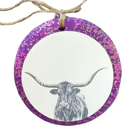 Longhorn Cardstock Cutouts for Freshies | 12 Pack | 3" Inch Circles | Freshie Supplies | Western Designs