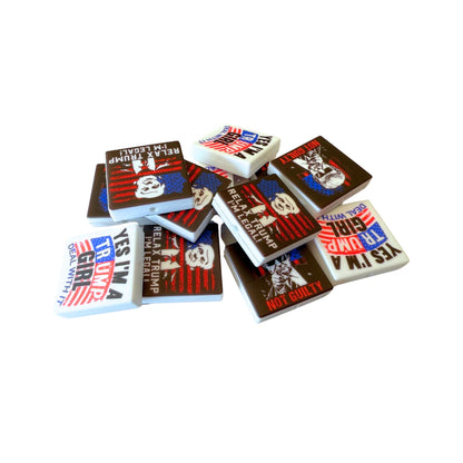 Trump Republican I’m a Trump Girl, Relax, Not Guilty Political Silicone Focal Bead 2.7cm 12pk 3 Designs 4 Each for Beadable Pens Freshie Hangers Right Elephant President