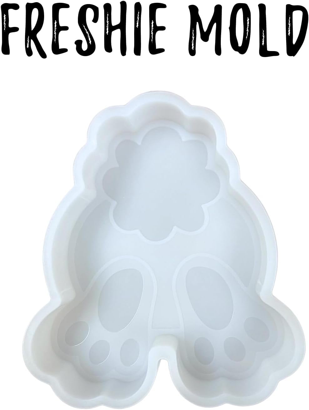 Bunny Tail Butt Easter Car Freshie Silicone Mold 4 x 3.5 x 0.8” inches Easter Bunny Cotton Tail for Scented Aroma Beads Oven Safe Bake up to 450 F Candy, Resin, Bundle Freshie Supplies