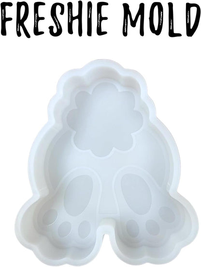 Bunny Tail Butt Easter Car Freshie Silicone Mold 4 x 3.5 x 0.8” inches Easter Bunny Cotton Tail for Scented Aroma Beads Oven Safe Bake up to 450 F Candy, Resin, Bundle Freshie Supplies