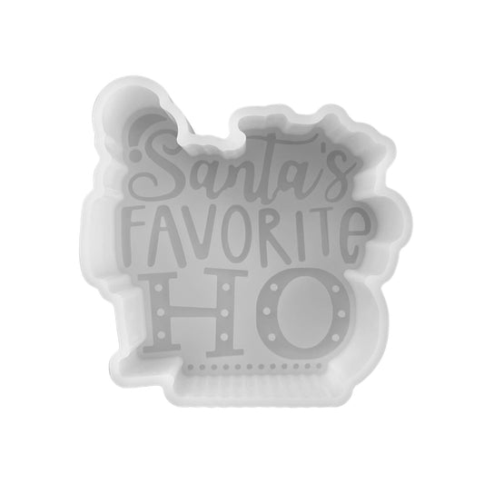 Santa’s Favorite Ho Inappropriate Christmas Car Freshie Silicone Mold Holidays Unique Funny Quote 4.1x4x0.8” Claus Grouch