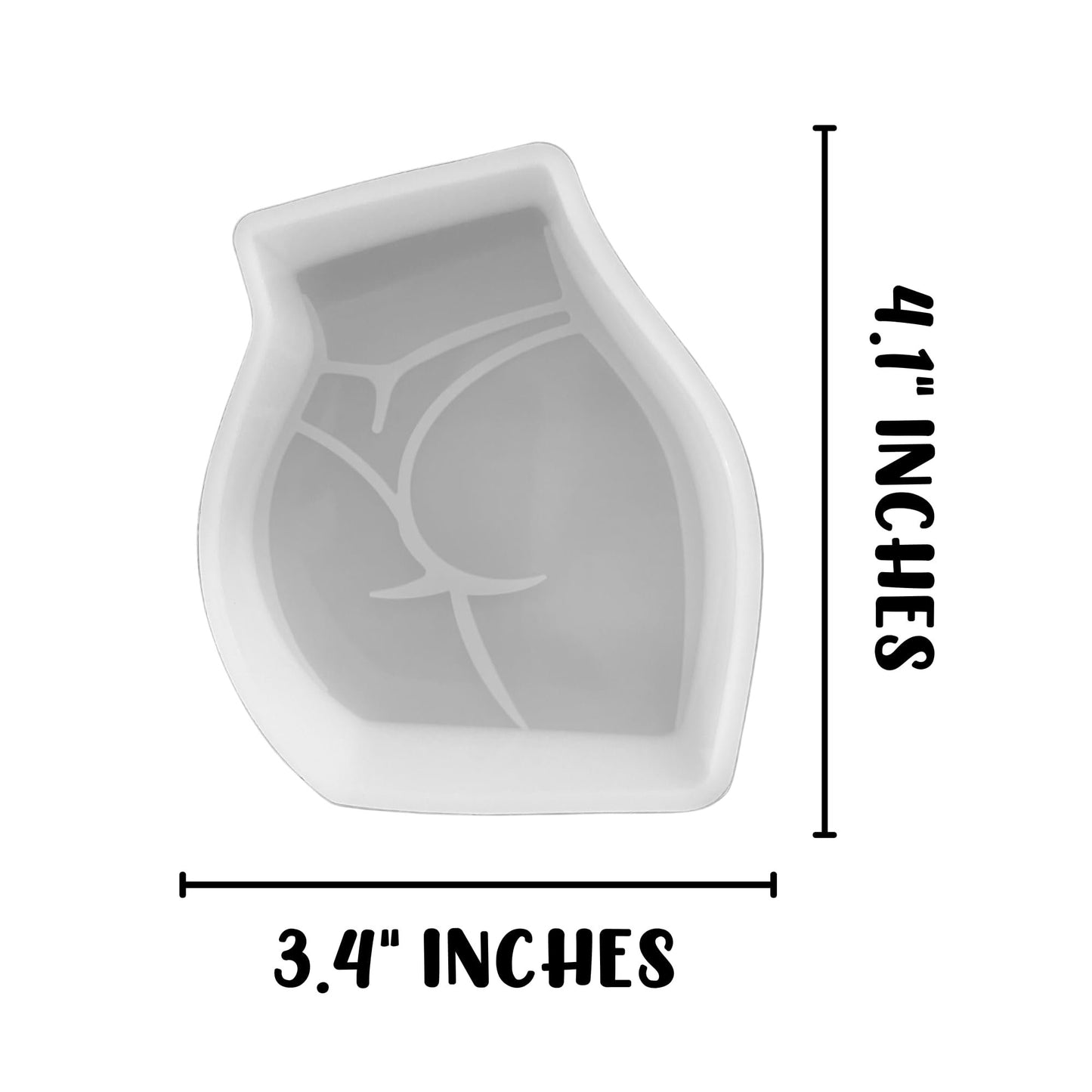 Butt Cheeks Thong Cheeks Silicone Freshie Mold Handprint Car 3.4x4.1x0.8” Aroma Beads Oven Safe Naked Booty Striper Manly for Men Inappropriate Silicone Mold