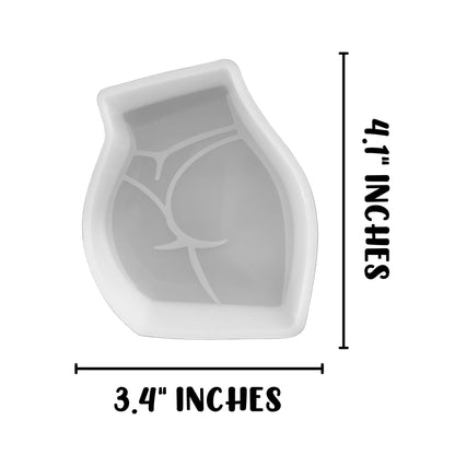 Butt Cheeks Thong Cheeks Silicone Freshie Mold Handprint Car 3.4x4.1x0.8” Aroma Beads Oven Safe Naked Booty Striper Manly for Men Inappropriate Silicone Mold