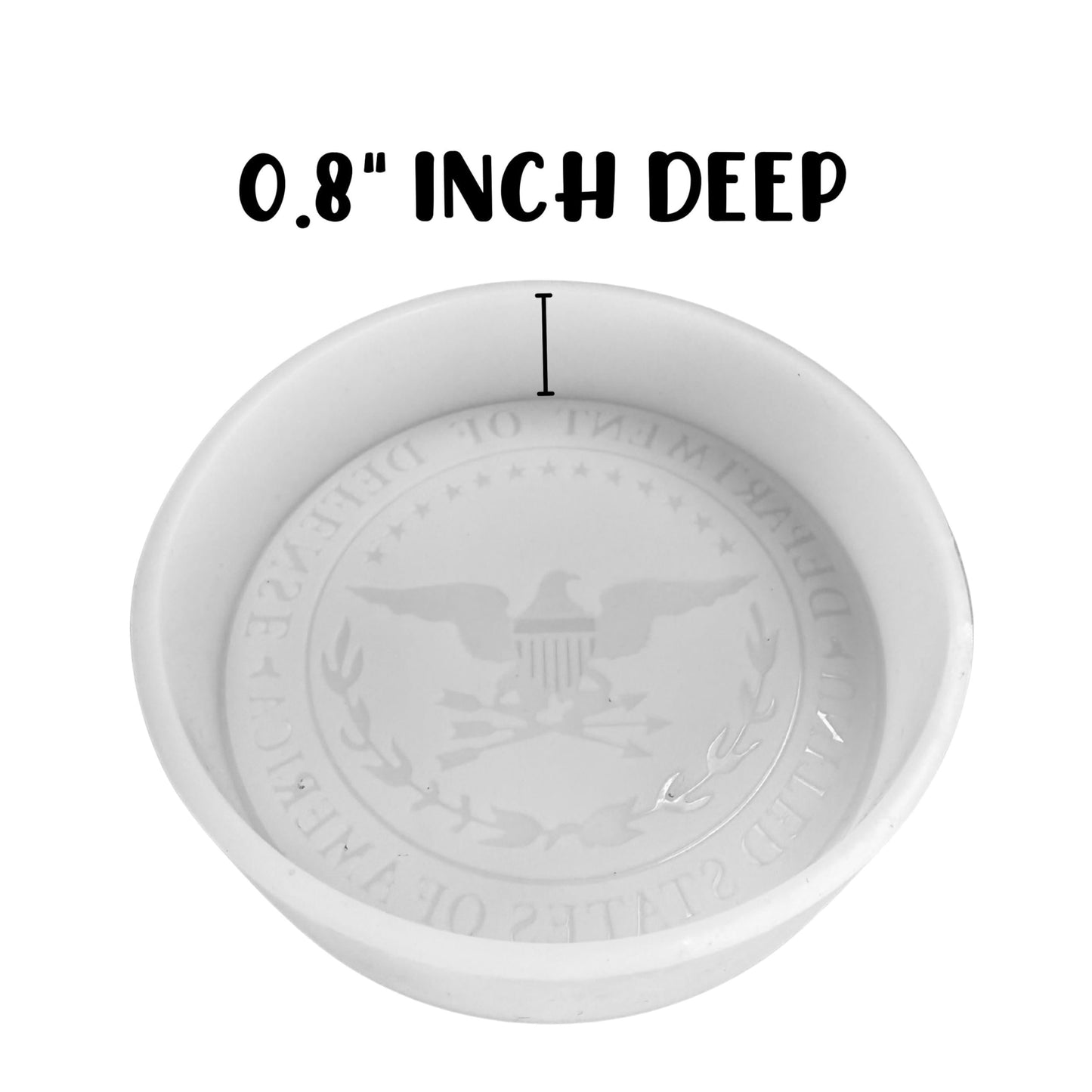 Defense Military United States Branch Silicone Freshie Mold 4” Circle 0.8” D Scented Aroma Beads Men’s Patriotic Veteran Soldier American Flag USA