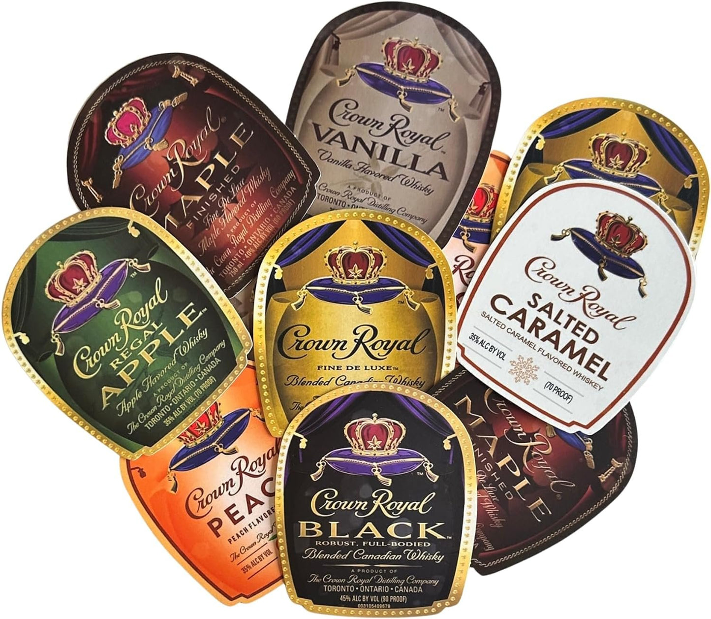 Crown Bottle Freshie Cardstock Cutouts 12 pk Mixed | 1.8" x 2.3