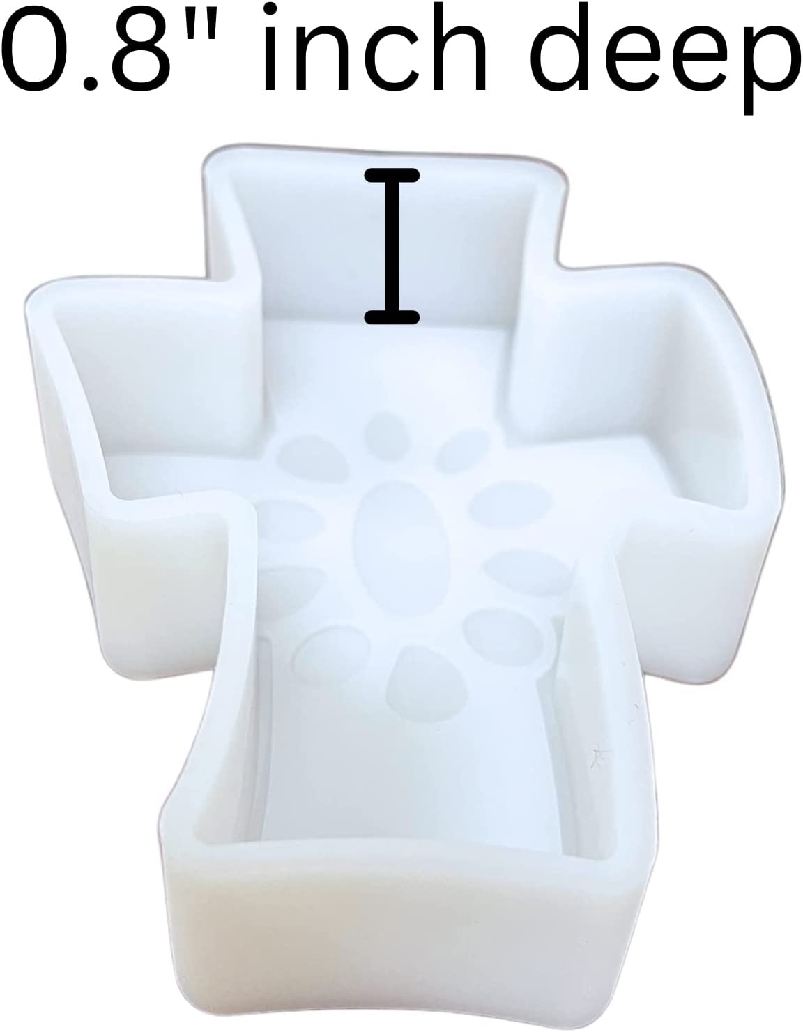 Cross with Turquoise Concho Western Car Freshie Silicone Mold | 3 x 3.75” x 0.08” inches for Scented Aroma Beads Car Candle, Soap Oven Safe to 450 F Bake Heat Resistant Christian Religious