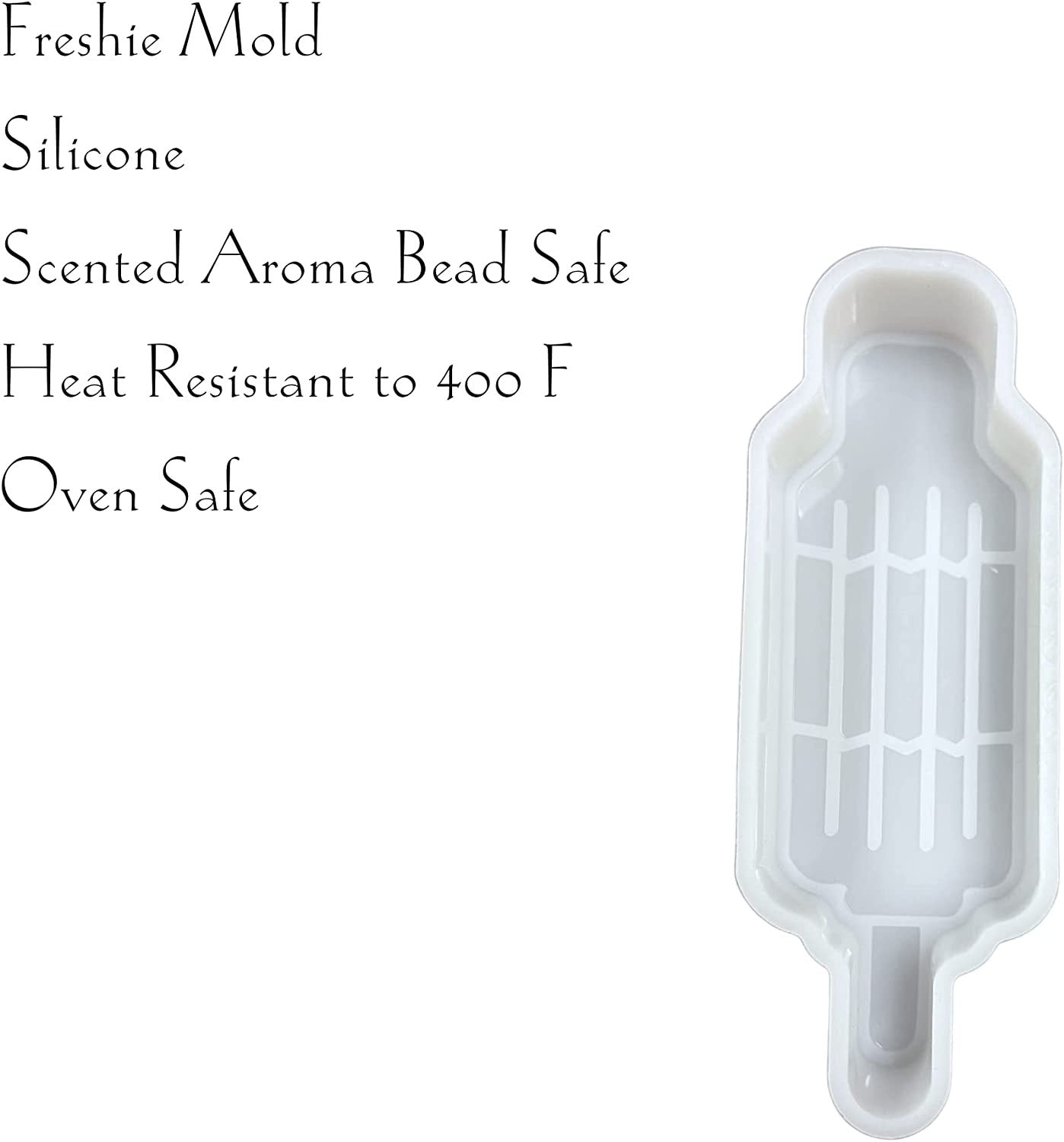 Bomb Pop Car Freshie Silicone Mold American 4th of July Popsicle Red White Blue 5.5x1.5x0.8” inches for Scented Aroma Beads Starter Kit Heat Resistant to 450 F Degrees Oven Bake