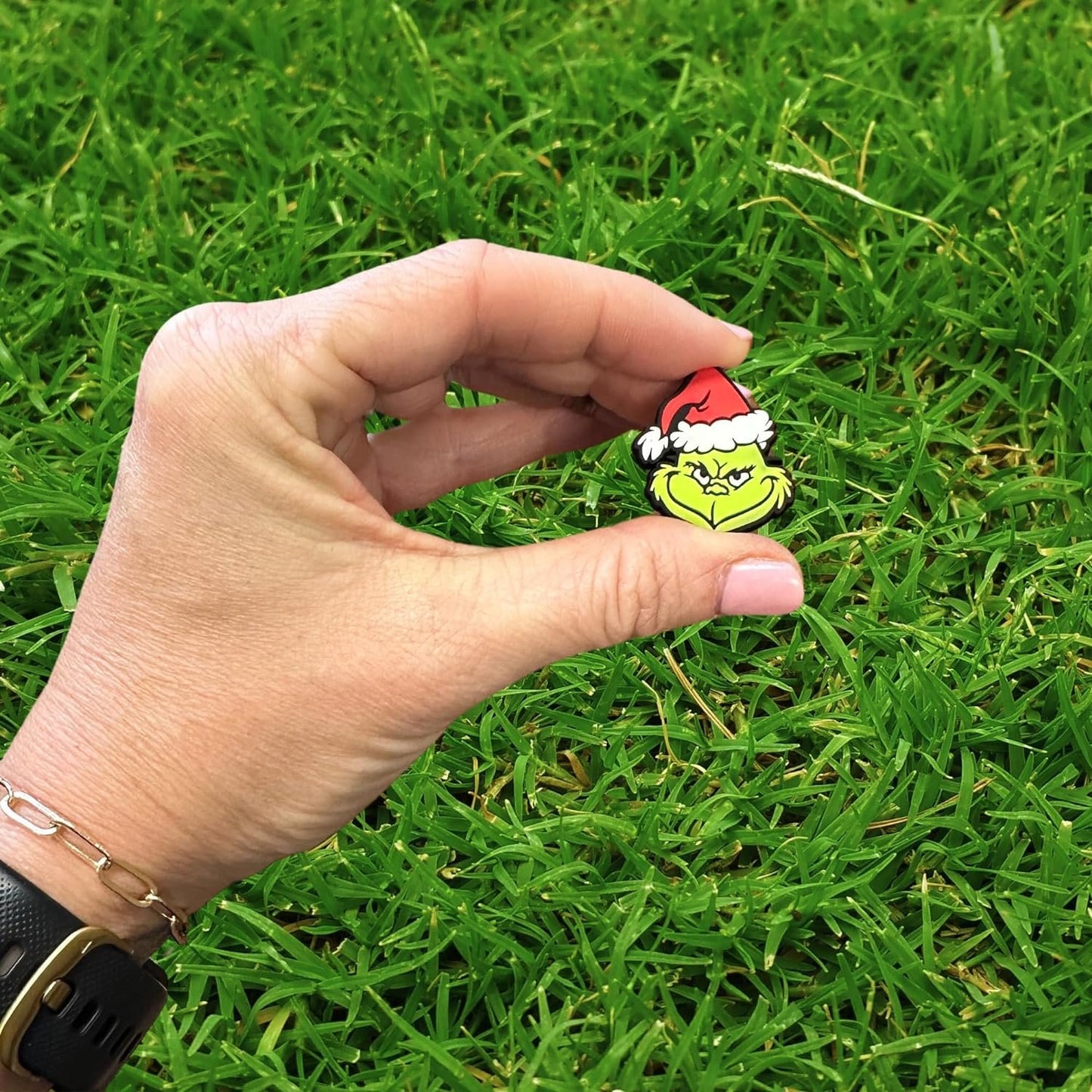 Grinch Silicone Focal Beads | 12 Mixed Pack Max and Mean One for Freshie Hanger Christmas Cardstock Rounds Beadable Makeup Brushes Charms Holiday Beaded Pens Dog Green