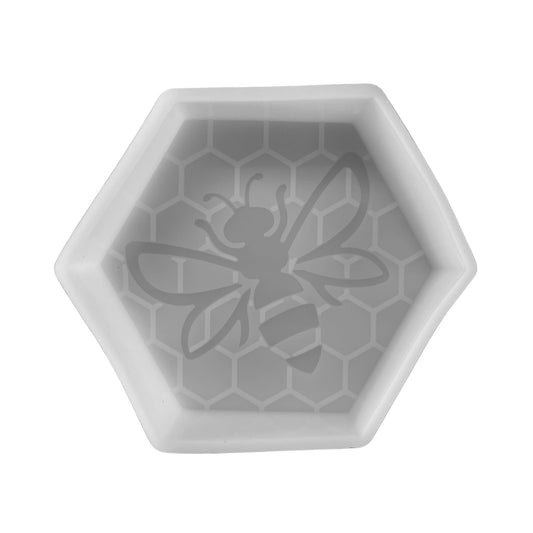 Honeycomb with Bee Car Freshie Silicone Mold 4.1x3.5x0.8” Bug Honey Insects Lover Summer Aroma Beads Scented Oven Safe
