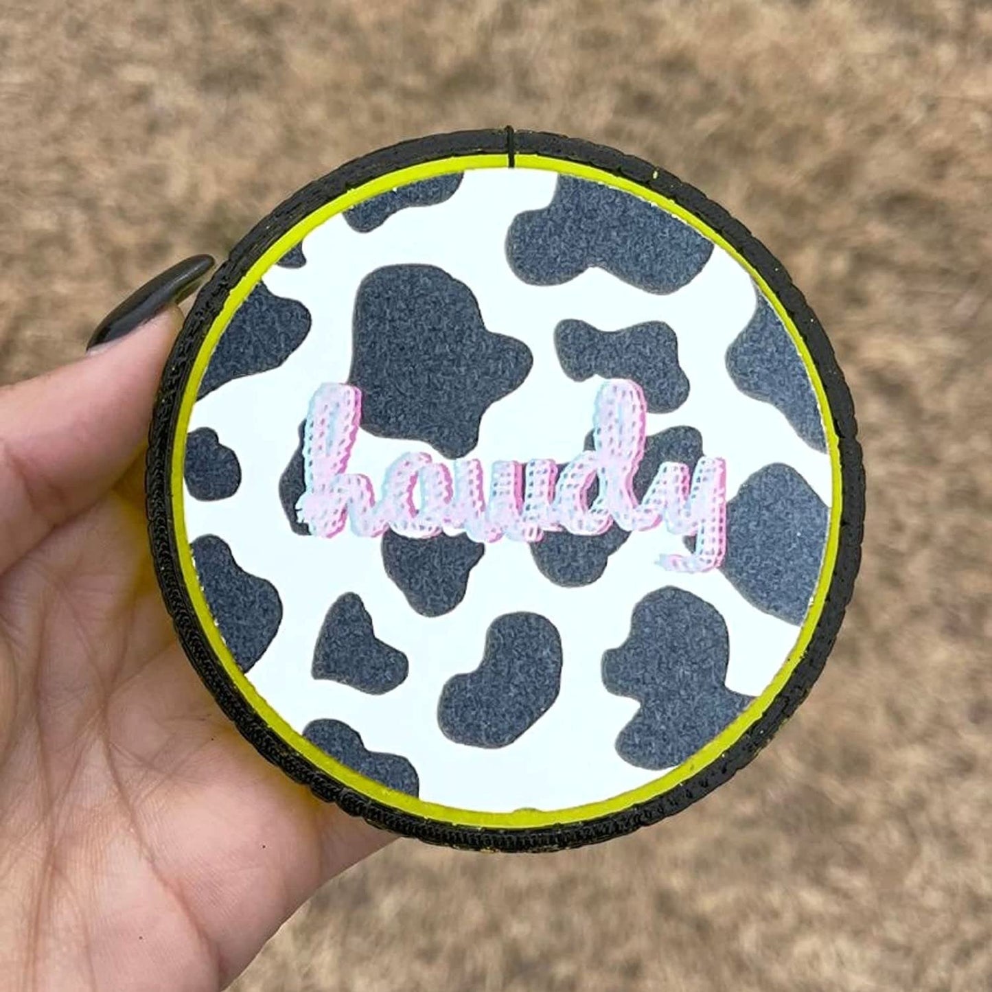 Howdy Cowhide Print Cardstock Cutouts for Freshies | 12 Pack | 3" Inch Circles | Freshie Supplies | Western Designs