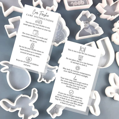 Car Freshie Instruction Card