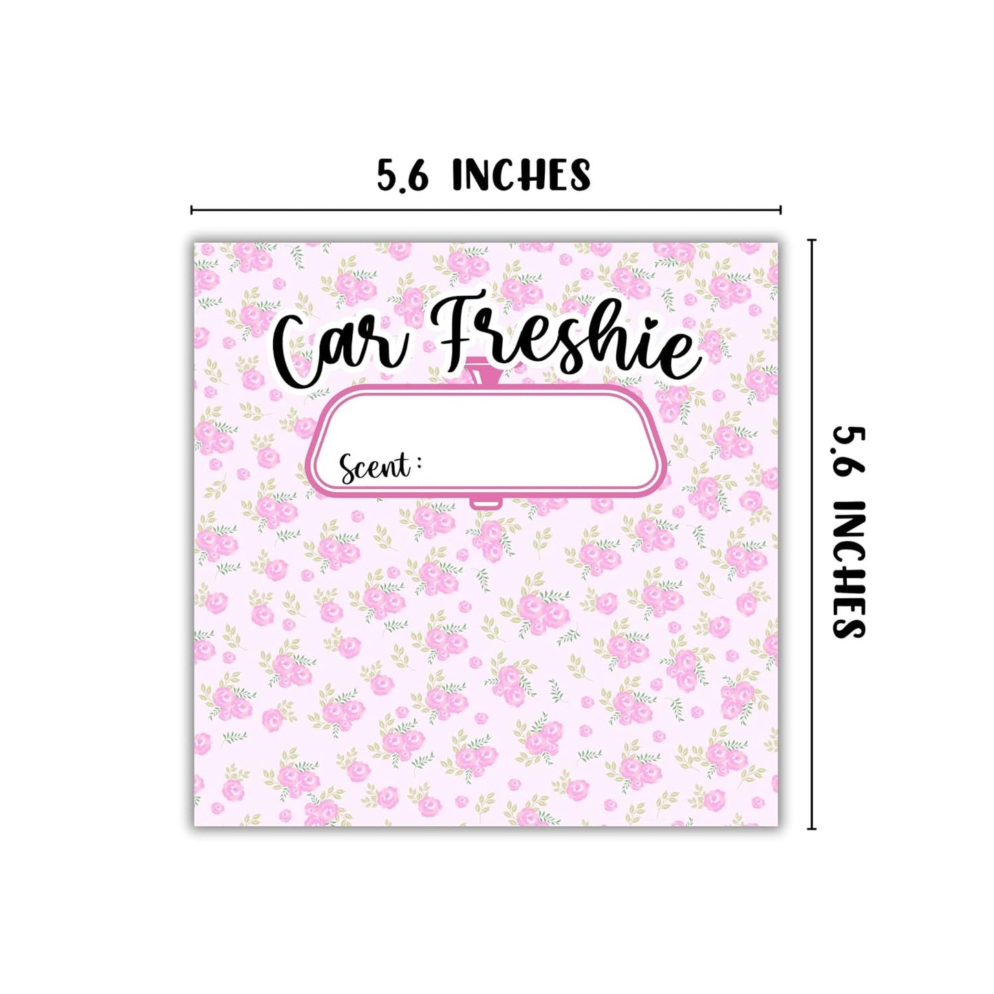 Floral Cardstock Inserts for Freshie Bags 30pk 5.6x5.6” Packaging Care Instructions Ideal for Sacks 6” Square Backers for Customers Flowers Chic