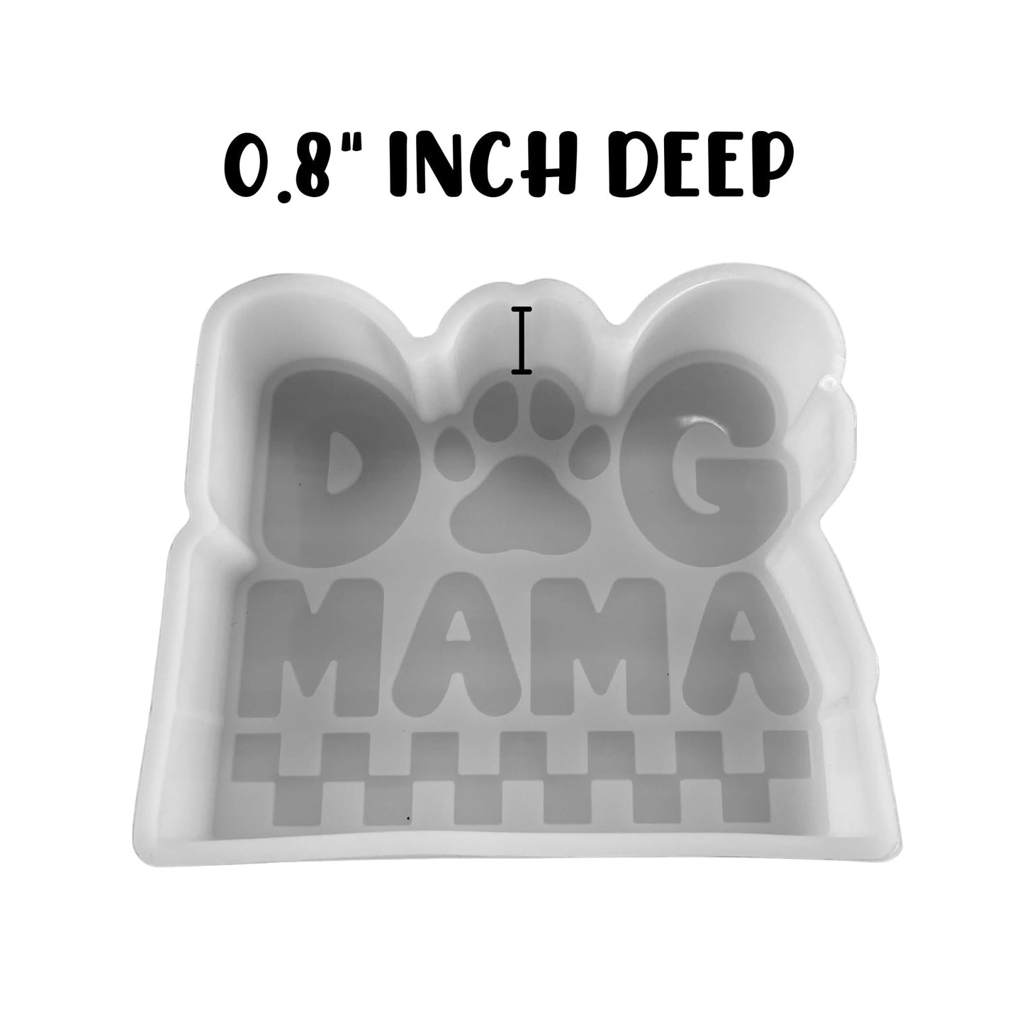 Dog Mama Car Freshie Silicone Mold Pet Tag Mom 4x3.3x0.8” Era Rescue Breeds Animal Lover Scented Aroma Beads Oven Safe