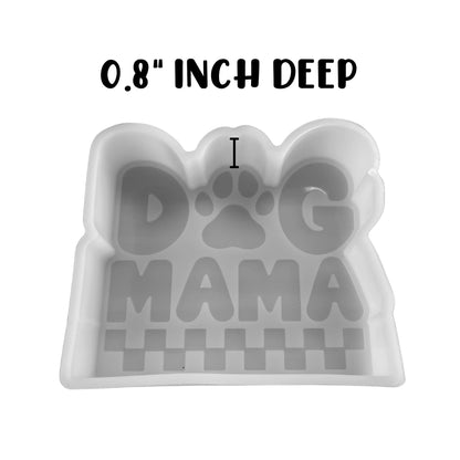 Dog Mama Car Freshie Silicone Mold Pet Tag Mom 4x3.3x0.8” Era Rescue Breeds Animal Lover Scented Aroma Beads Oven Safe