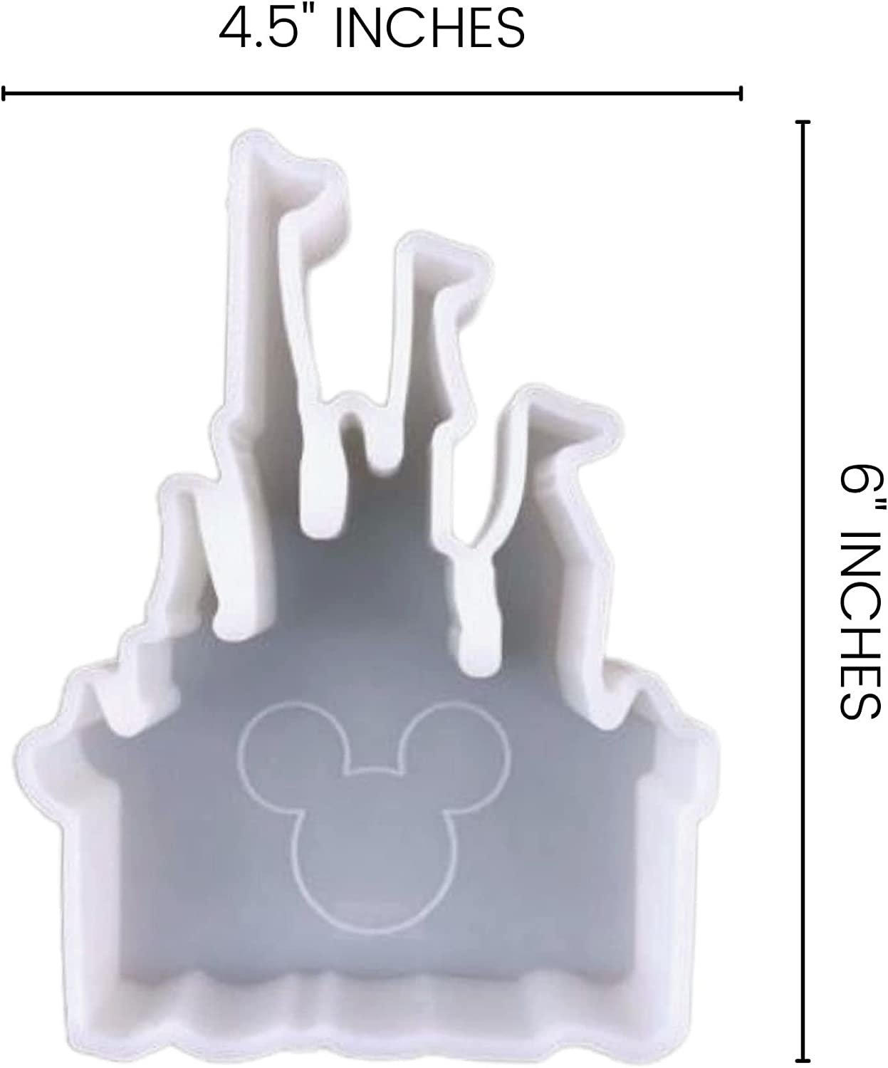 Castle Silicone Mold | Size 4.5" Wide x 6" Long x 1" Deep | Small Castle Design for Freshie, Soap, Resin, Candles