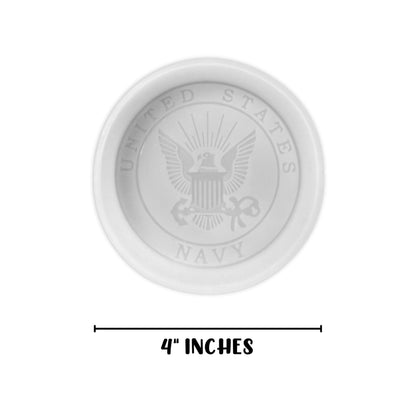 Military United States Branch Silicone Freshie Mold 4” Circle 0.8” D Scented Aroma Beads Men’s Patriotic Aviation Sailing Veteran Soldier American Flag USA